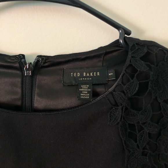 Ted Baker London Fitted Black Lace Mini Dress Size 1 (US 4) - Picture 12 of 15